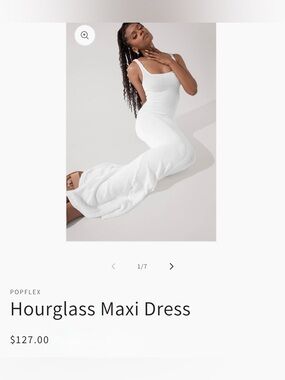 POPFLEX White Hourglass Maxi Dress